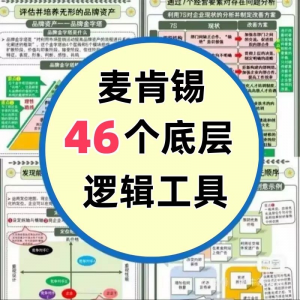 46种麦肯锡思考工具框架底层逻辑137页PPT属于芒格100个思维模型-虚拟资料仓