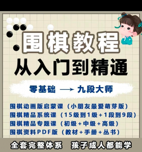 围棋教程零基础儿童视频课少儿动画启蒙围棋入门系统电子资料课程-虚拟资料仓