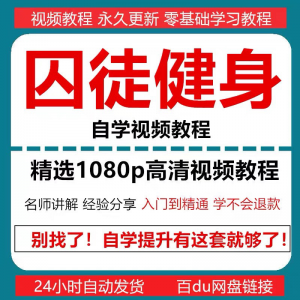 囚徒健身视频教程自重整套教案整专项训练教程+PDF电子版囚徒健身-虚拟资料仓