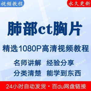 肺部ct胸片视频教程新手自学零基础入门精通教学课程全集-虚拟资料仓