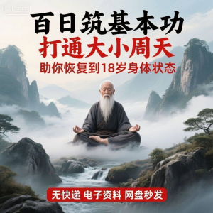 百日筑基功打通大小周天电子版视频课程动功通脉秘传心法打坐讲解-虚拟资料仓