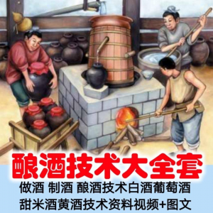 土法做酒 制酒 酿酒造酒技术白酒葡萄酒甜米酒黄酒资料视频+图文-虚拟资料仓