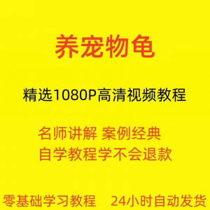 养宠物龟饲养视频教程全套从入门到精通技巧培训学习在线课程-虚拟资料仓