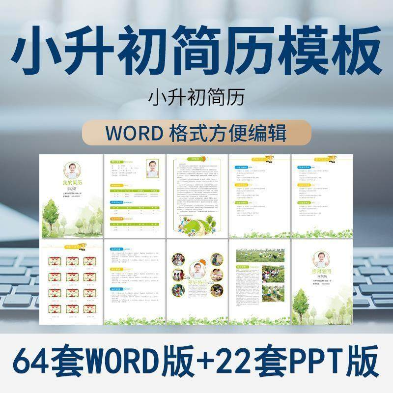 小升初简历模板WORD小学生个人择校入学升学自荐信自我介绍ppt-虚拟资料仓