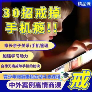 图片[1]-戒瘾网瘾视频教程全套管理技巧亲子关系学习动力在线课程-虚拟资料仓
