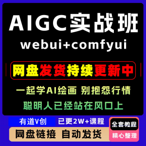 2026 AIGC高级实战班webui+comfyui-起学A1绘画教学视频课程全套-虚拟资料仓