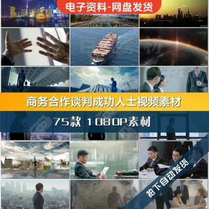 图片[1]-商务合作共赢洽谈企业团队公司开会成功人士签字握手宣传影片素材-虚拟资料仓