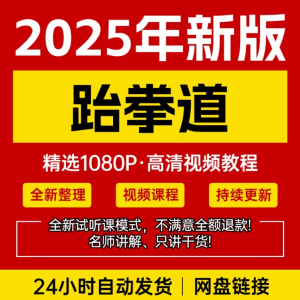 图片[1]-2025跆拳道视频教学课程零基础学习入门竞技跆拳道培训技术教程-虚拟资料仓