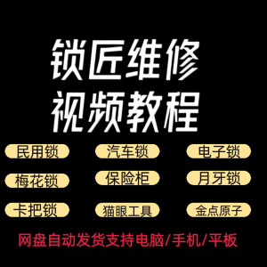 图片[1]-锁匠维修视频教程全套从入门到精通技巧培训学习在线自学课程-虚拟资料仓