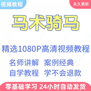 马术骑马视频学习教程新手小白自学零基础入门精通教学课程全集-虚拟资料仓