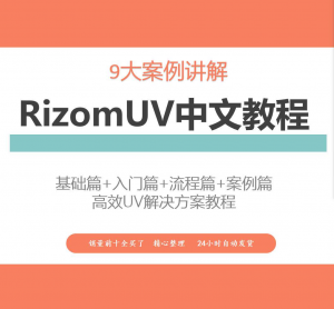 RizomUV中文教程高效UV解决方案视频教学零基础入门自学软件入门-虚拟资料仓