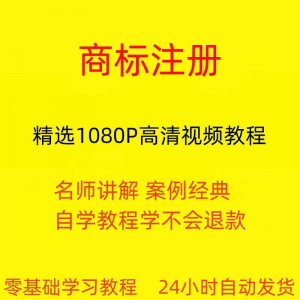 商标注册自己注册视频教程全套从入门到精通技巧培训学习在线课程-虚拟资料仓