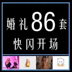 婚礼快闪开场PPT模板中式求婚庆创意搞笑震撼视频制作mv-虚拟资料仓