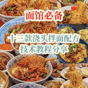 【下单即送】视频教程面馆13款浇头拌面配方新手摆摊创业培训-虚拟资料仓