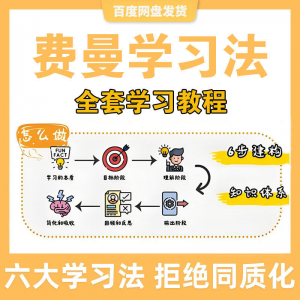 费曼学习法高效率学习全套教程思维导图记忆力笔记技巧视频课程-虚拟资料仓