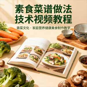 素食菜谱制作技术视频教程家庭营养健康美食教学设计素材-虚拟资料仓